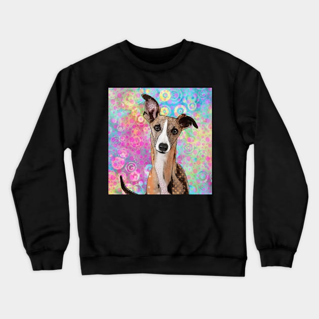 Whippet pop art Crewneck Sweatshirt by MistyLakeArt